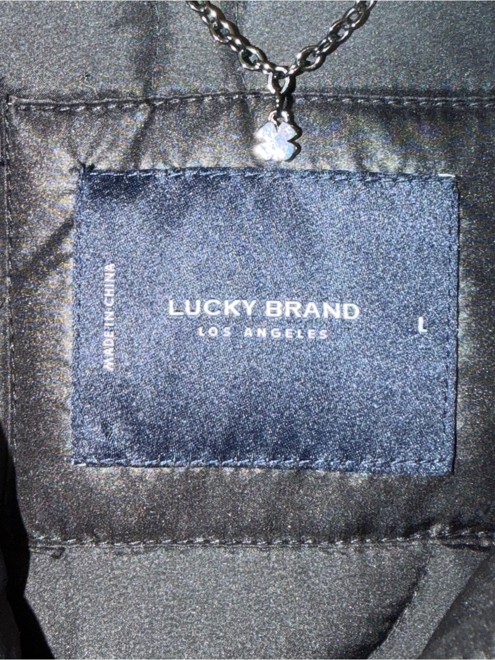 Lucky Brand Black Quilted Long Puffer Coat - Picture 3 of 9